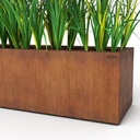 Bac en acier corten rectangulaire 100cm x 40cm