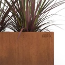 Bac en acier corten rectangulaire 100cm x 40cm