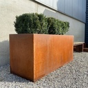 Bac en acier corten rectangulaire 100cm x 40cm