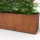 Bac en acier corten rectangulaire 120cm x 40cm