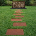 Pas japonais en acier Corten