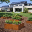 Carré potager en acier corten 125cm x 125cm
