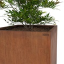 Bac en acier corten carré 80cm x 80cm
