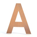 Chiffre / lettre en acier Corten à visser