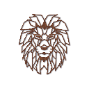 Décoration murale acier Corten - Lion 01