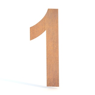 Chiffre / lettre en acier Corten à coller