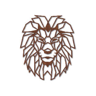 Décoration murale acier Corten - Lion 01